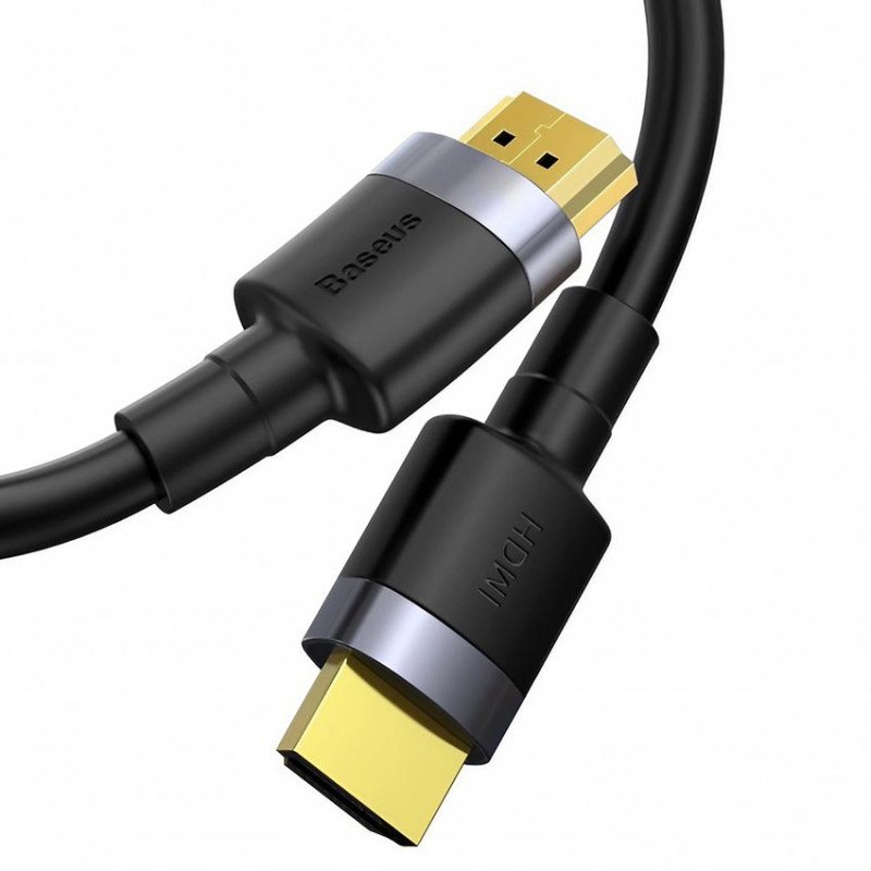 Кабель Baseus Cafule CADKLF-E01 HDMI to HDMI v2.0, позолоченные коннекторы, поддежка 4K, 32 канала аудио, длина 1м, чёрный