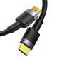 Кабель Baseus Cafule CADKLF-E01 HDMI to HDMI v2.0, позолоченные коннекторы, поддежка 4K, 32 канала аудио, длина 1м, чёрный