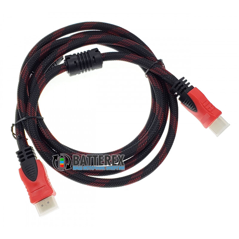 HDMI кабель HDMI-HDMI red/black - длина 1,8м - версия 1.4V - 2 фильтра
