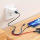 Универсальный кабель 3-в-1 HOCO X76 USB - Type-C - Lightning - microUSB 2A, длина 1 м