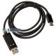 Кабель PowerPlant CA913176 USB - Type-C 1м із тестером струму та напруги