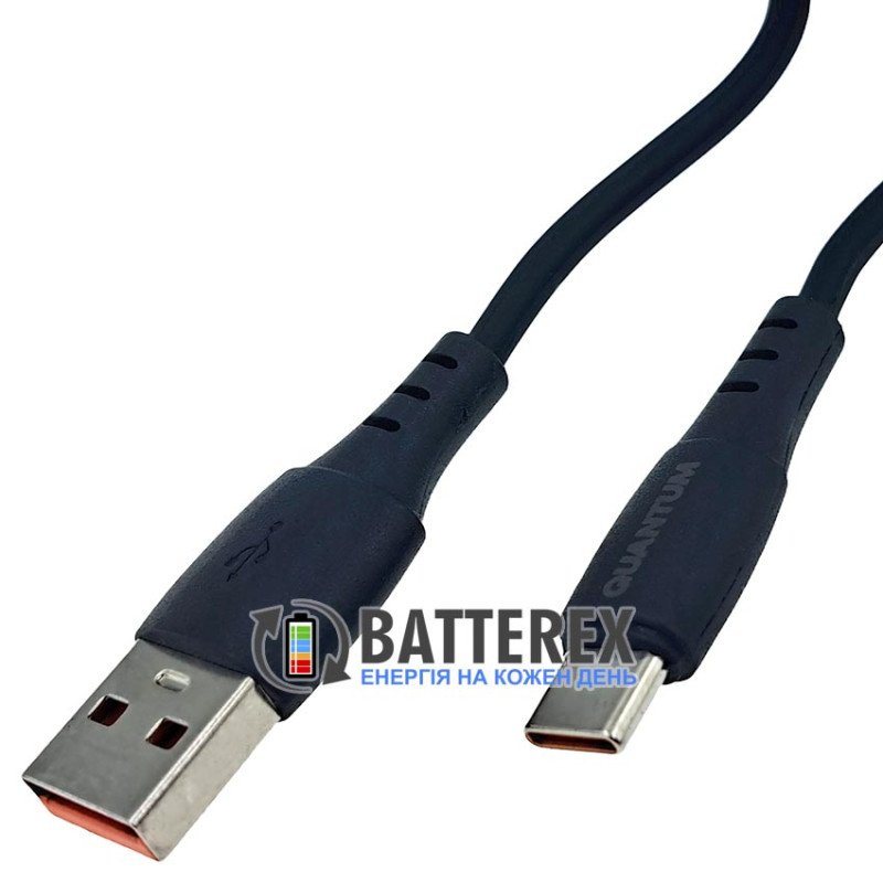 Кабель силиконовый Quantum USB AM - Type-C 25W 5A 1 метр для быстрого заряда и передачи данных