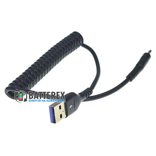 Кабель Samiyoe Spring USB - Type-C 65W 5A Black, длина 1м
