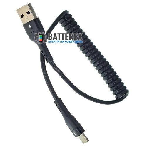 Кабель Samiyoe Spring USB - Type-C 65W 5A Black, длина 1м