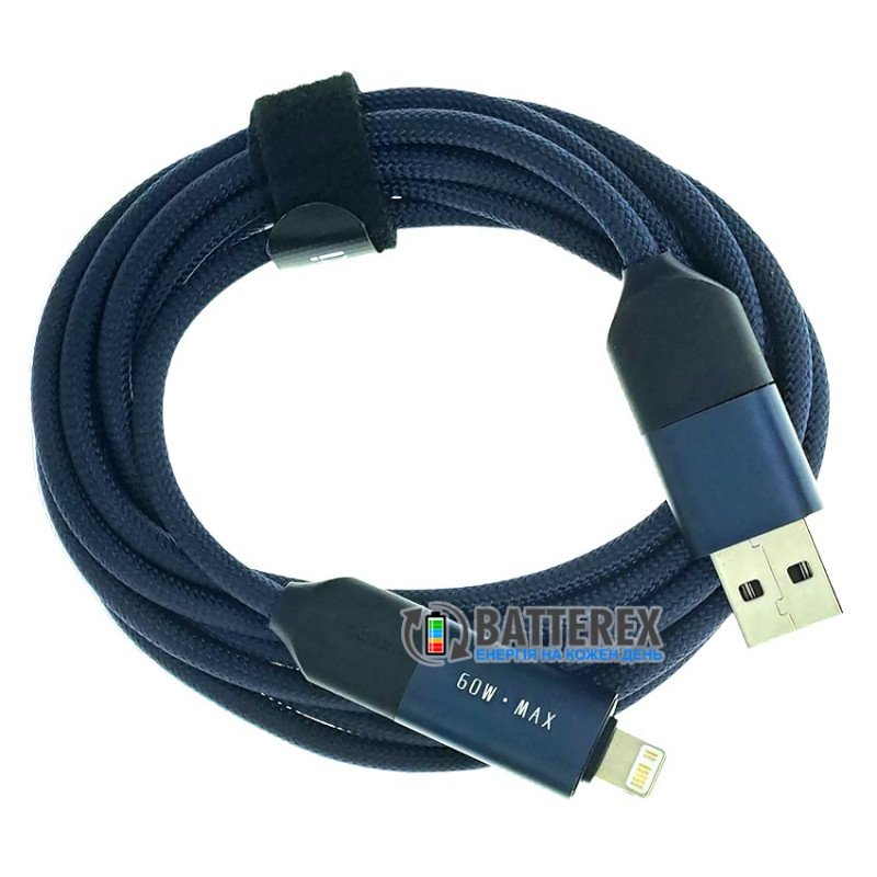 Кабель 4-в-1 Toocki X44 USB - Type-C - Lightning 3A 60W - довжина 1 м