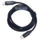 Кабель із індикацією потужності заряду TOOCKI TQ-X01 Type-C to Type-C 5A 100W Digatal Display, довжина 1м, чорний