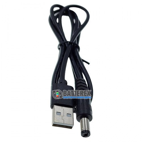 Кабель PowerPlant USB AM - DC 5.5x2.1, длина 1 метр