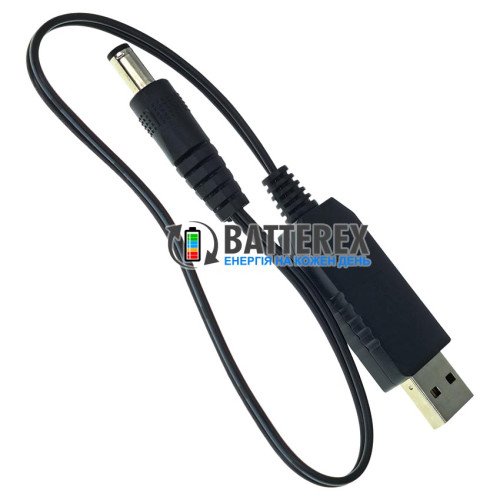 Кабель повышающий Soshine USB AM - DC 20V 5.5x2.1, длина 0.3 м