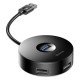 Хаб розгалуджувач USB 3.0 HUB Baseus Round Box C30A-03 CAHUB-F01 на 5 портів USB, довжина 0.12 м