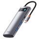 Хаб розгалуджувач USB HUB Baseus Metal Gleam Series 7-in-1 Multifunctional Type-C HUB WKWG020113