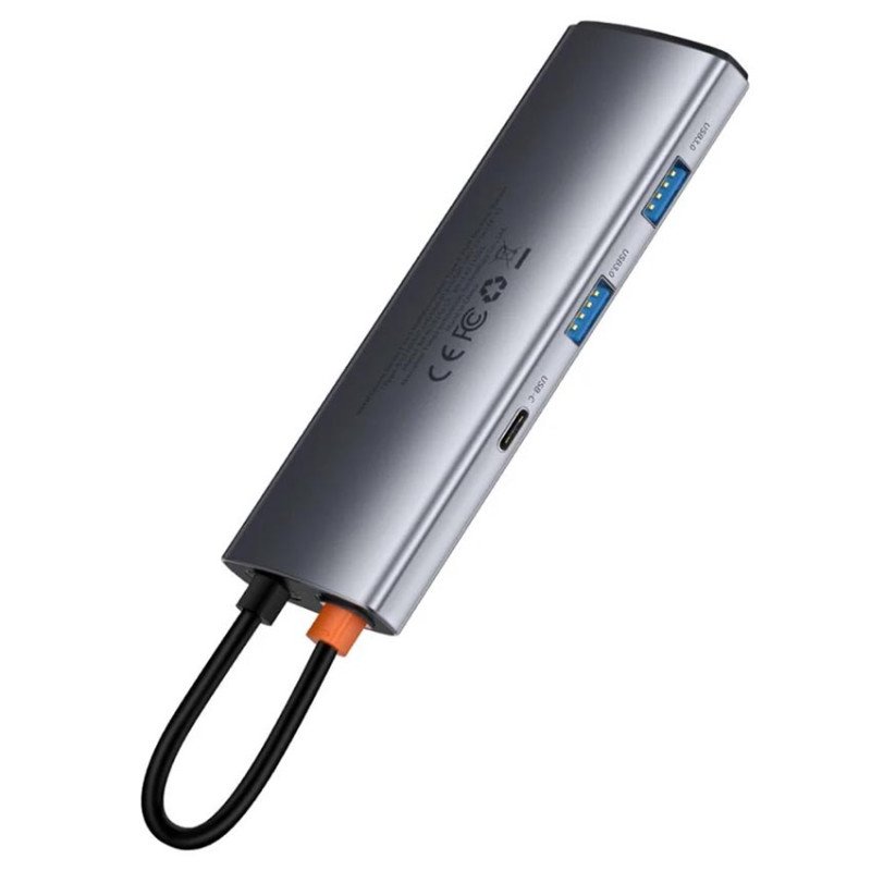 Хаб розгалуджувач USB HUB Baseus Metal Gleam Series 7-in-1 Multifunctional Type-C HUB WKWG020113