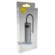 Хаб розгалуджувач USB HUB Baseus Metal Gleam Series 7-in-1 Multifunctional Type-C HUB WKWG020113