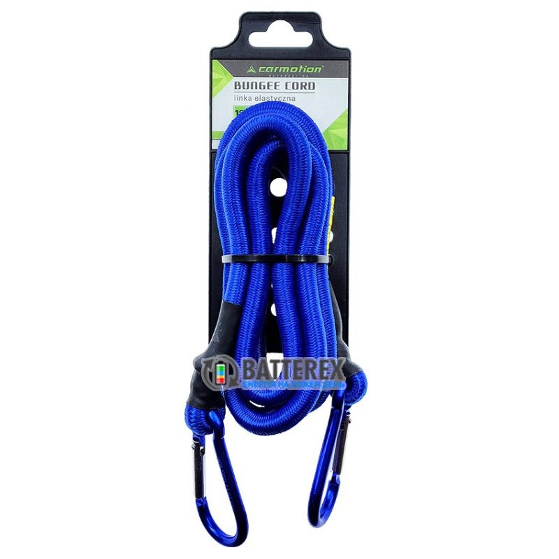 Еластичний шнур із 2-ма  карабінами Carmotion Bungee Cord 180 см для пакування багажу