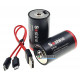 Літієвий акумулятор D R20 Li-ion Soshine 6000mWh 1.5V Protected micro-USB поштучно від 1 шт.