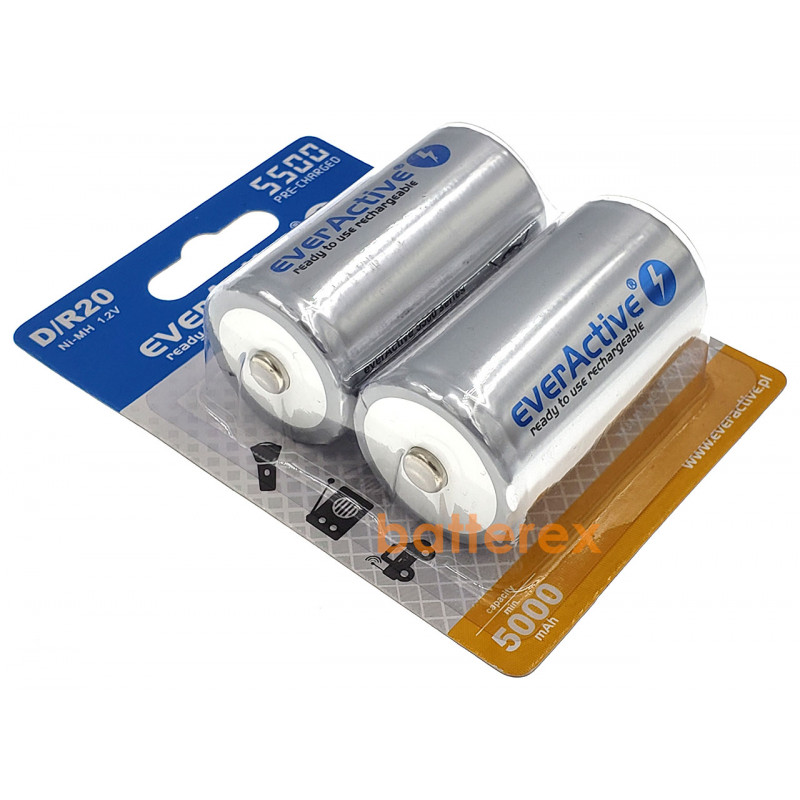 Акумулятор R20 D Everactive 5500 mah Ready to use від 1 шт.
