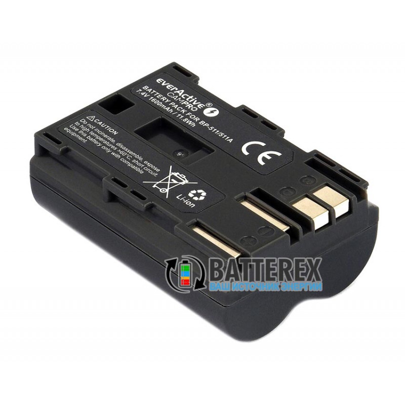 Aккумулятор Everactive CamPro Canon BP-511/511A (EVB021) 7.4V 1600mah 11.8Wh