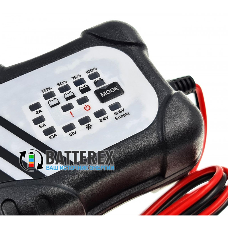 Зарядний пристрій EverActive CBC-10 для мото та авто акумуляторів 12V и 24V