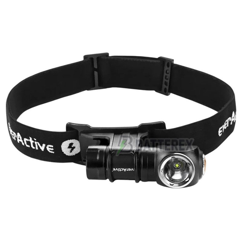 Налобний+ручний ліхтар EverActive HL-55R Dripple 500 люмен, захист від води та пилу IP66, кліпса, зарядка від USB-C + акумулятор 16340 CR123A 800mAh в комплекті