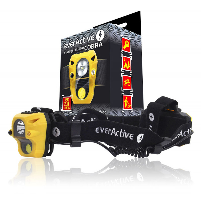 Налобний сенсорний ліхтар Everactive HL-250 200 люмен