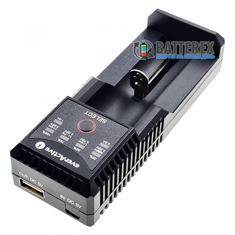 Зарядний пристрій EverActive UC 100 + мережевий адаптер USB Liitokala 5V 2A