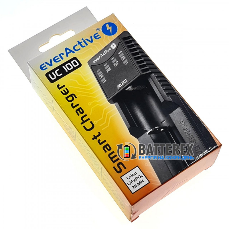 Зарядний пристрій EverActive UC 100 + мережевий адаптер USB Liitokala 5V 2A