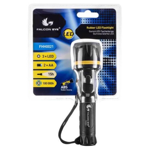 Falcon Eye FHH0021 - ручной прорезиненный фонарь 100Lm с питанием от 2хАА