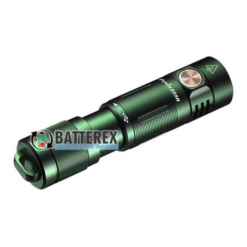 Фонарь-брелок Fenix E05R Green - цвет зелёный