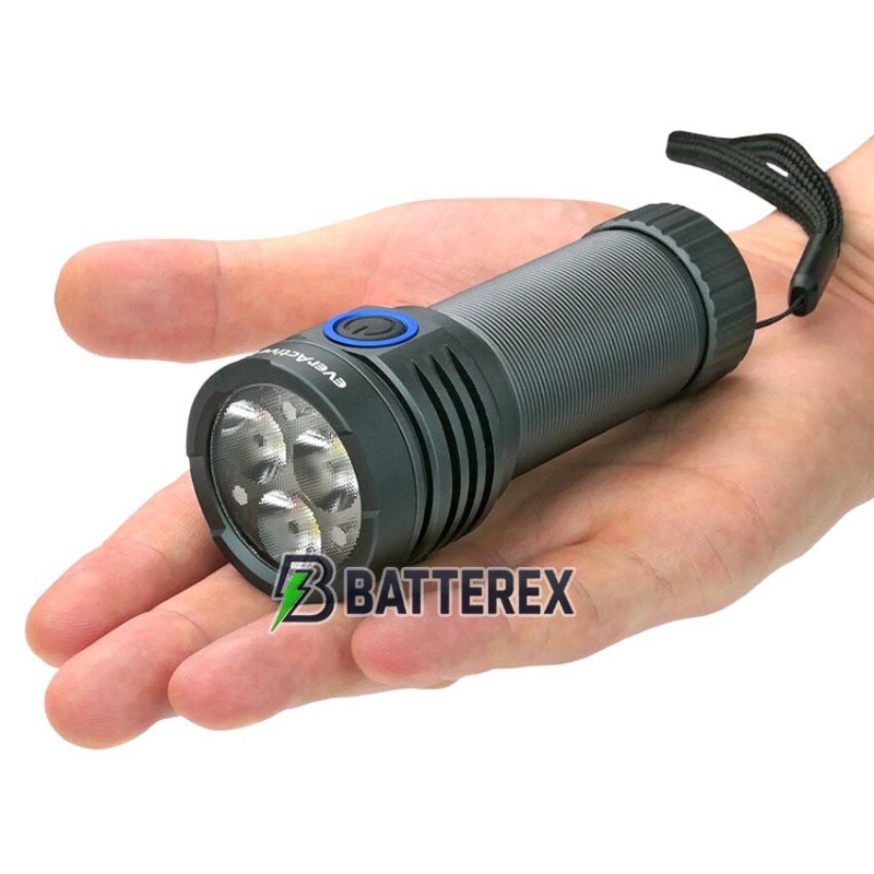 Ультра яскравий ручний ліхтар EverActive FL-3000R Luminator 3000lm, захист від води IPX4, заряд від USB-C, акумулятор 26650 4000mAh в комплекті