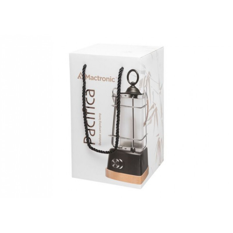 Кемпинговый фонарь Mactronic Pacifica ACL0111 Black с плавной регулировкой яркости 10-370Lm и функцией Повербанк + 2 аккумулятора 18650 2600mah