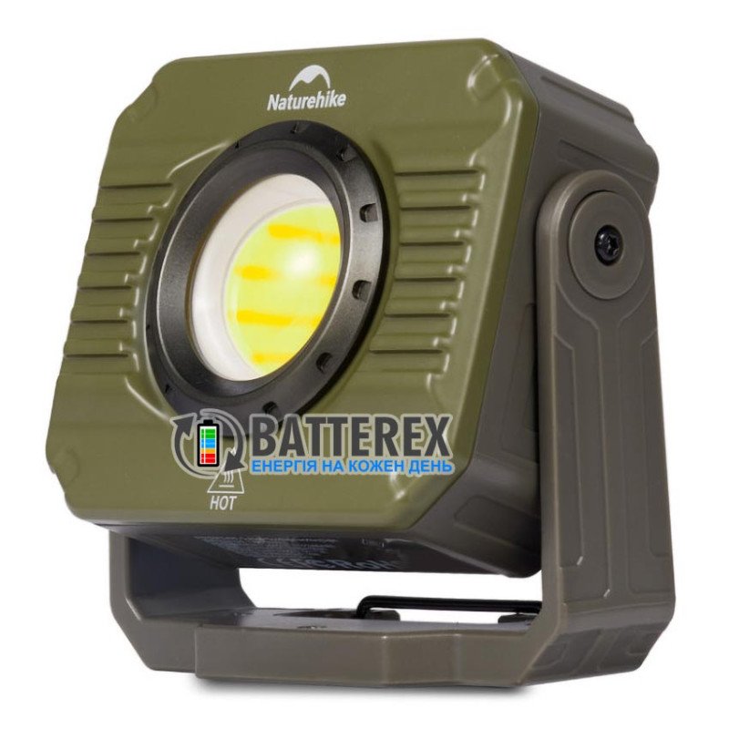 Кемпинговый фонарь Naturehike CNK2300012 Green 1200Lm USB Type-C с плавной регулировкой яркости, красным светом, выбором температуры света, повербанком и батареей 5200mah