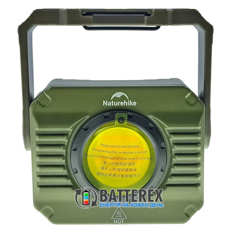 Кемпинговый фонарь Naturehike CNK2300012 Green 1200Lm USB Type-C с плавной регулировкой яркости, красным светом, выбором температуры света, повербанком и батареей 5200mah
