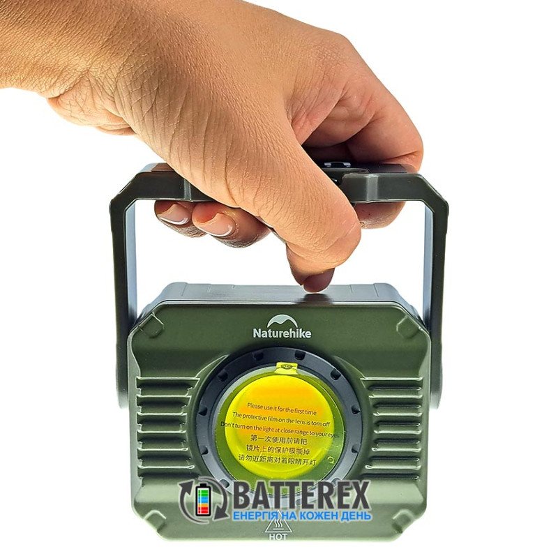 Кемпинговый фонарь Naturehike CNK2300012 Green 1200Lm USB Type-C с плавной регулировкой яркости, красным светом, выбором температуры света, повербанком и батареей 5200mah