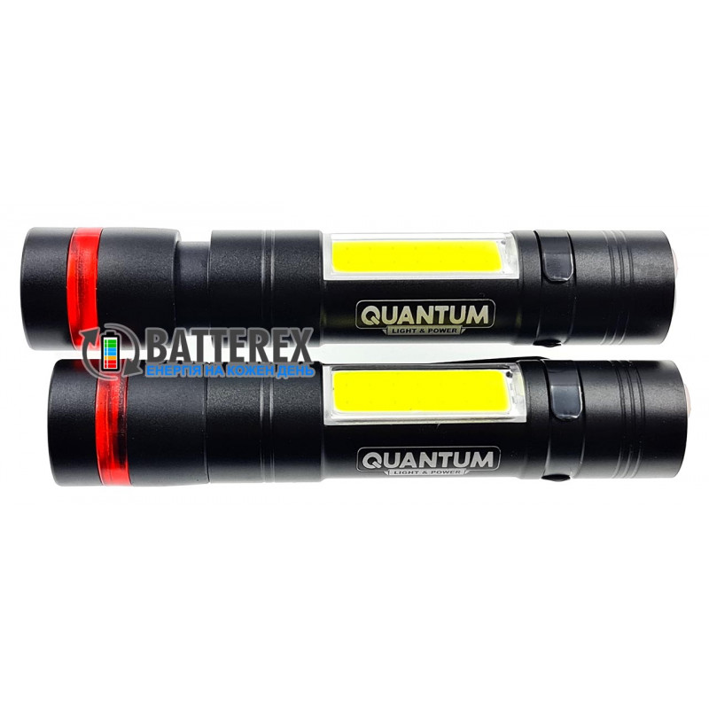 Ліхтар ручний 2-в-1 Quantum Assistant із функцією Поверабнк, COB світильником із регулюванням фокусу та зарядкою від USB