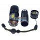 Яркий ручной фонарь Quantum Perfect QM-FL1035 5W LED 1000Lm + 3W COB, фокус Zoom, Повербанк, заряд от USB Type-C, универсальное питание 18650/26650/3хААА, аккумулятор 18650 в комплекте