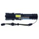 Яркий ручной фонарь Quantum Perfect QM-FL1035 5W LED 1000Lm + 3W COB, фокус Zoom, Повербанк, заряд от USB Type-C, универсальное питание 18650/26650/3хААА, аккумулятор 18650 в комплекте