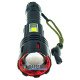 Яскравий ручний ліхтар Quantum Stream QM-FL1036 10W 1200Lm + 3W COB, фокус Zoom, дисплей із індикациєю заряду, Повербанк, заряд від USB Type-C, універсальне живлення 18650/26650/3хААА, акумулятор 26650 4500mah в комплекті