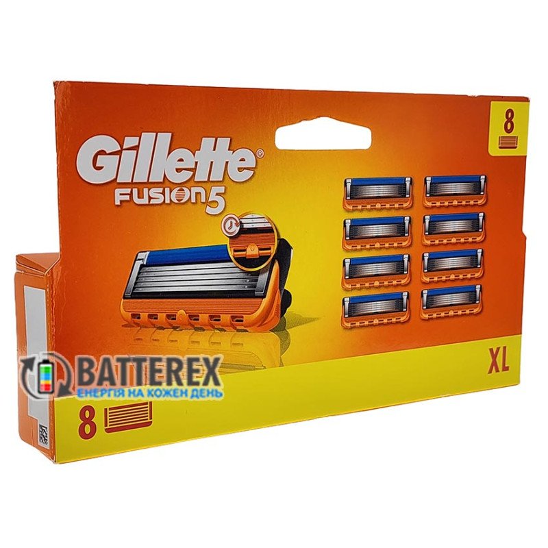Кассеты Gillette Fusion5, новая картонная упаковка на 8 шт.