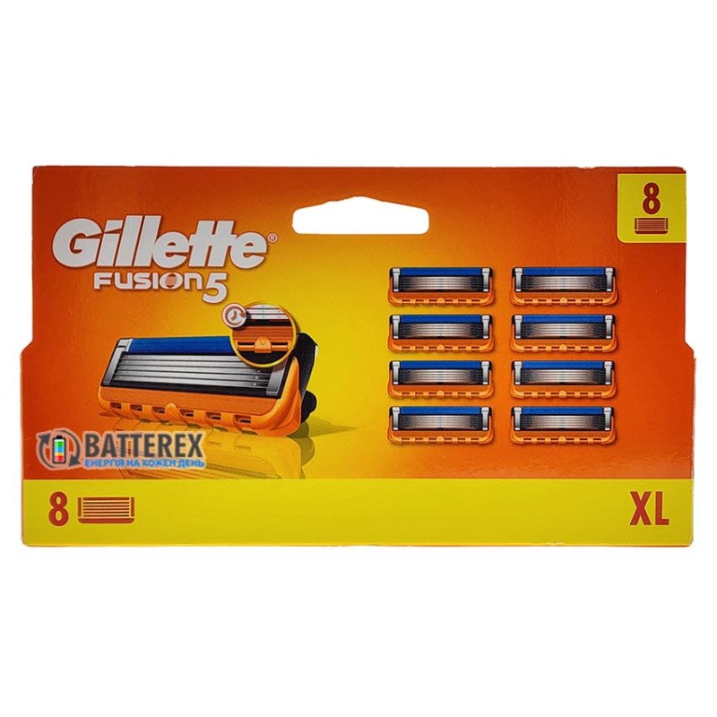 Кассеты Gillette Fusion5, новая картонная упаковка на 8 шт.