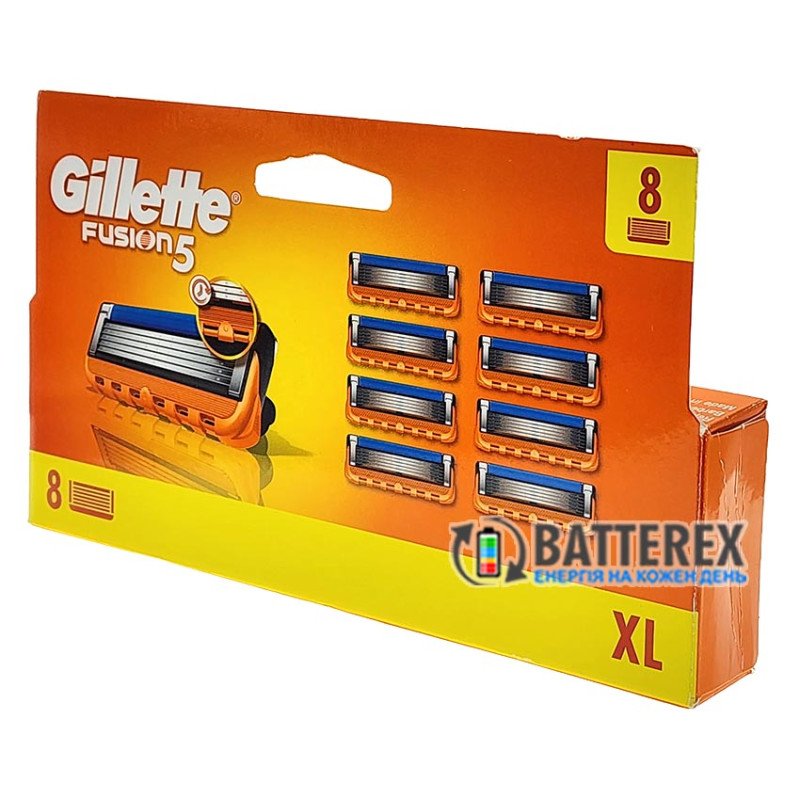 Кассеты Gillette Fusion5, новая картонная упаковка на 8 шт.