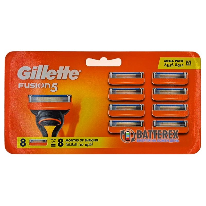 Кассеты Gillette Fusion5, пластиковый блистер на 8 шт.