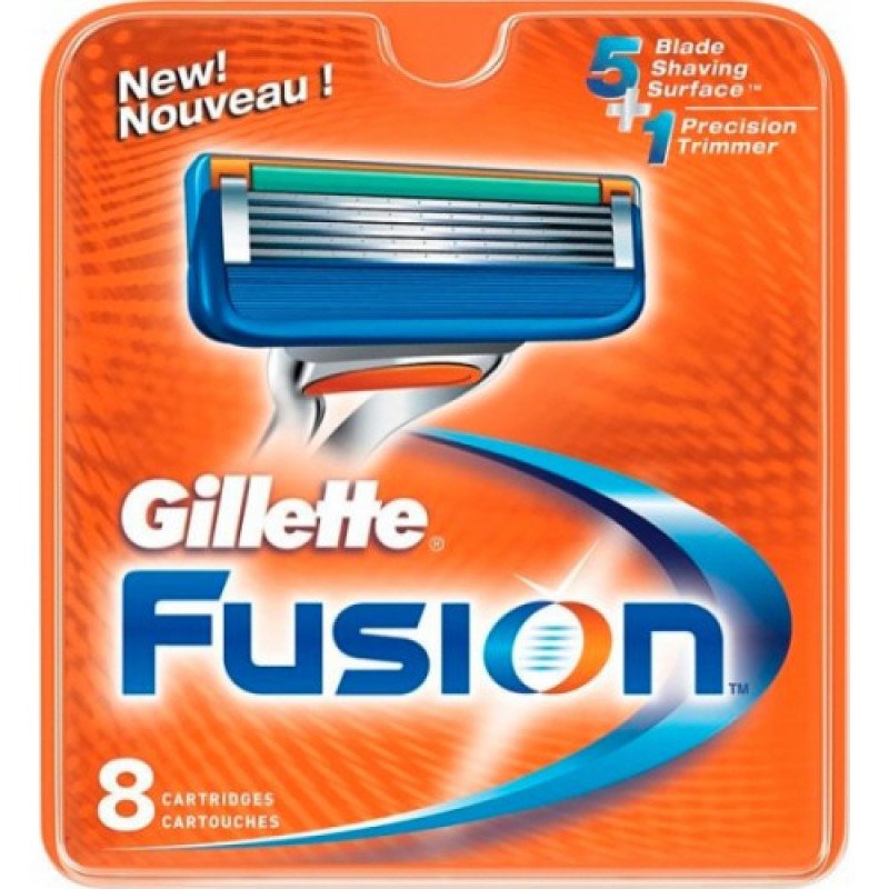 Сменные лезвия Gillette Fusion упаковка 8 шт.