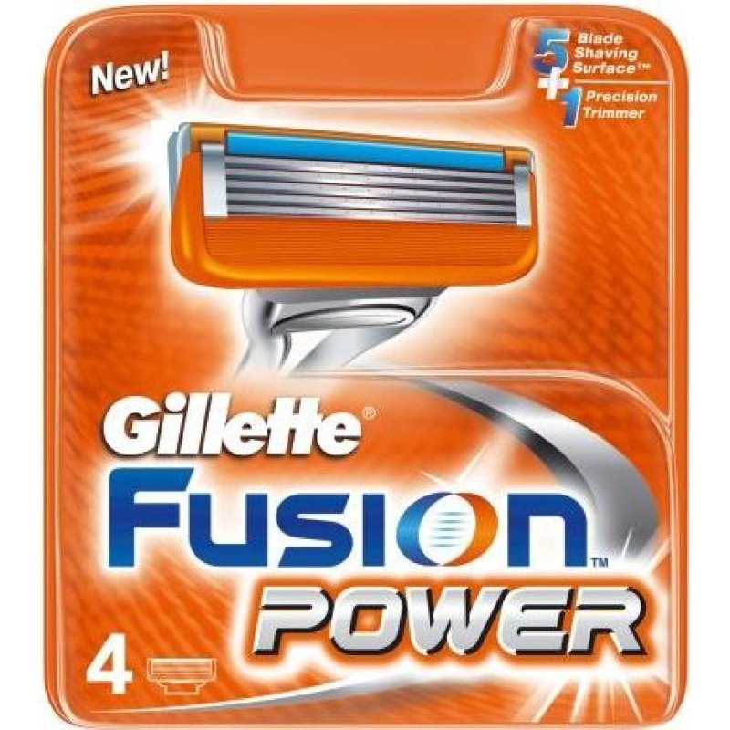 Сменные лезвия Gillette Fusion  Power упаковка 4 шт.