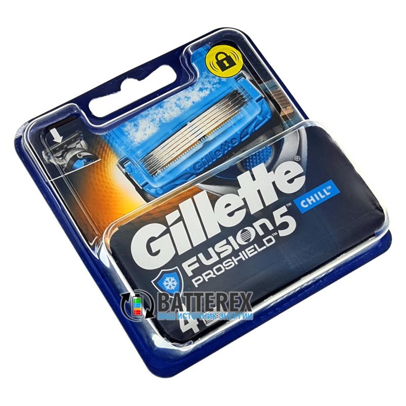 Сменные лезвия Gillette Fusion5 Proshield Chill - упаковка 4 лезвия - оригинал