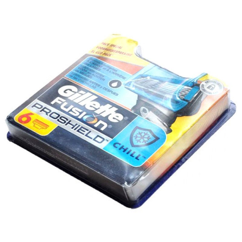 Сменные лезвия Gillette Fusion Proshield Chill - упаковка XL Pack 6 шт. - оригинал