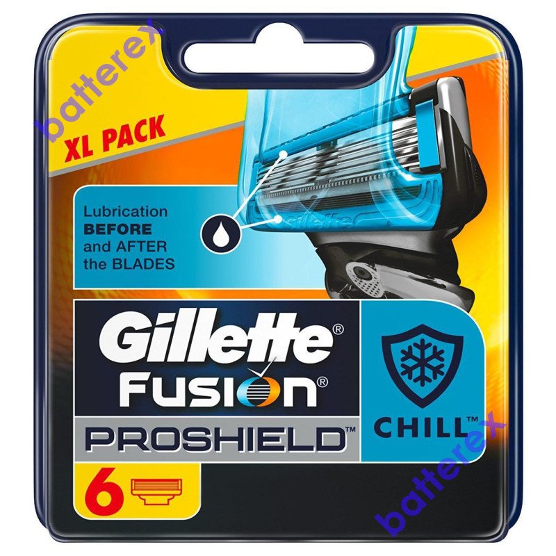 Сменные лезвия Gillette Fusion Proshield Chill - упаковка XL Pack 6 шт. - оригинал