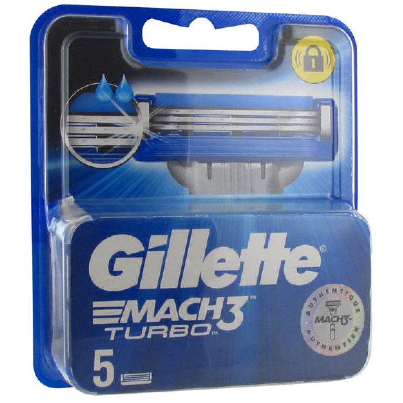 Упаковка 5 лезвий Gillette Mach3 Turbo - оригинал