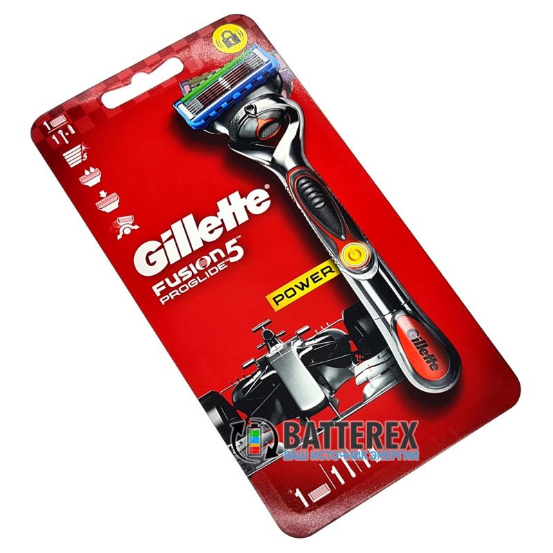 Станок Gillette Fusion Proglide Power с виброузлом + 1 лезвие и 1 батарейка ААА - оригинал