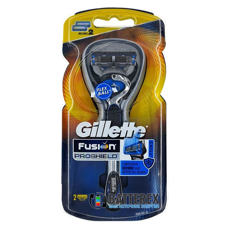 Станок Gillette Fusion Proshield Chill FlexBall + 2 лезвия Fusion Proshield Chill - оригинал