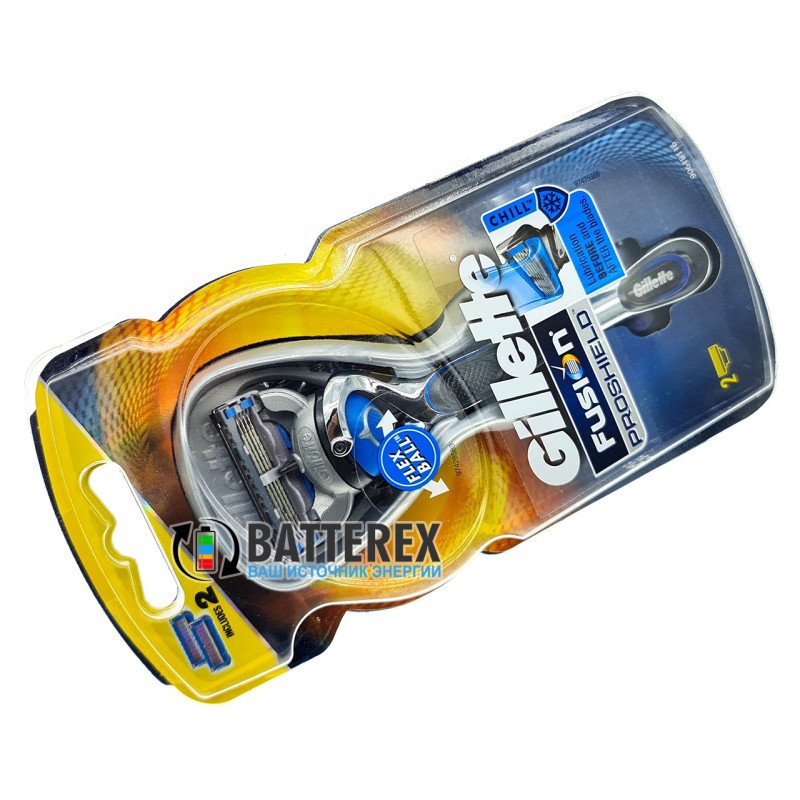 Станок Gillette Fusion Proshield Chill FlexBall + 2 лезвия Fusion Proshield Chill - оригинал