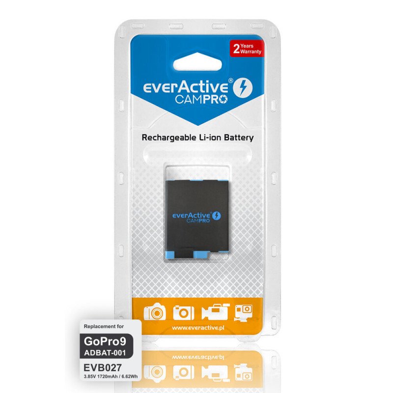 Акумулятор для камери GoPro Hero 9 EverActive CamPRO 1720mah EVB027